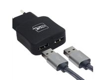 Carregador-de-Parede-com-2-Saidas-USB-I2GO-Entrada-100-240V-Saida-5V-24A-Preto