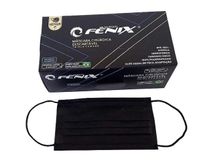 Mascara-Descartavel-Cirurgica-Preta-Mundial-Fenix-50-Unidades