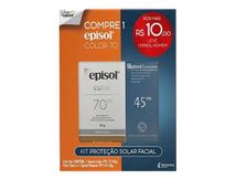 Kit-Protetor-Solar-Episol-Color-FPS-70-Pele-Clara-com-40g---Protetor-Solar-Episol-Homem-FPS-45-com-40g